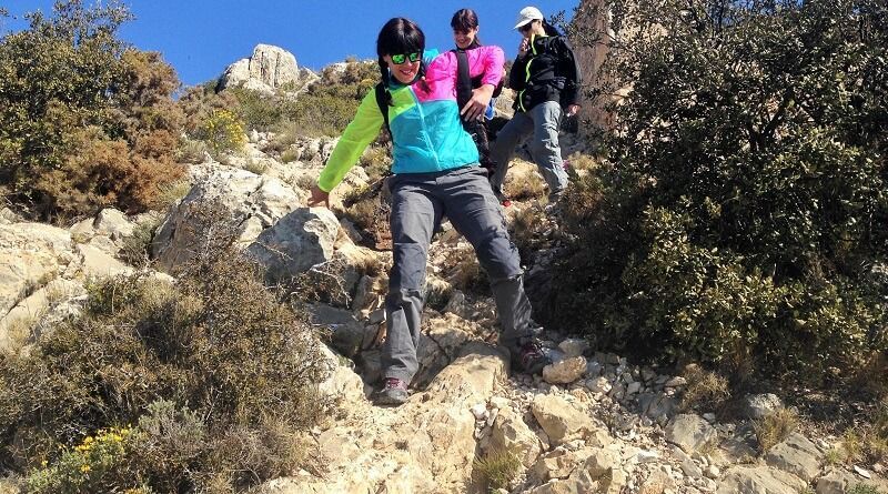 Jessi, Yoli y Ana muy cerca de la cima.