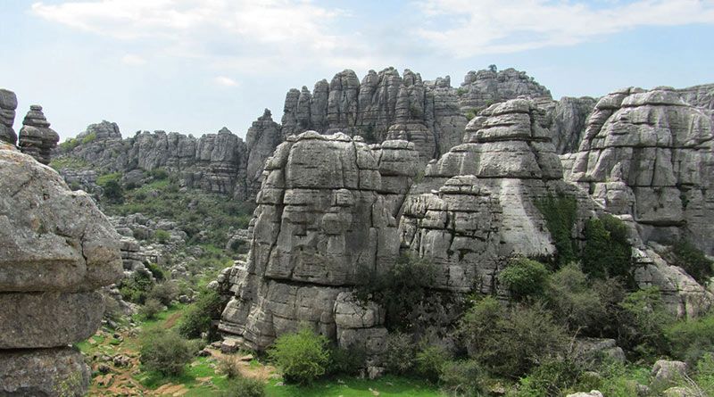 Formaciones rocosas del Paraje Natual Torcal de Antequera, Málaga.